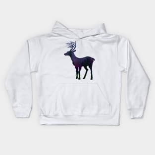 Galaxy deer silhouette Kids Hoodie